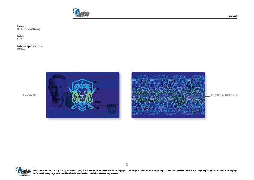 Military ID UV view